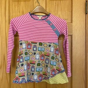 Colorful Striped and Patterned Long Sleeve Top